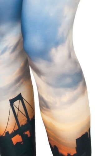 SUNSET CITY kolorowe legginsy z nadrukami 3D
