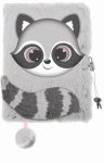 Pamiętnik z kłódką 3D włochacz A5 Szop pracz/Raccoon linia 96 kartek 5076