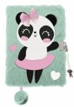 Pluszowy PAMIĘTNIK PANDA zamykany na kłódeczkę