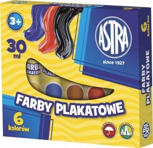 Astra Farby Plakatowe w tubach 6 x 30 ml 0256