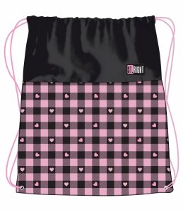 Worek szkolny na obuwie PINK CHECKERED 0403