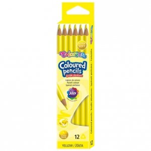 Kredki ołówkowe Colorino 12 szt. ZÓŁTE 6464
