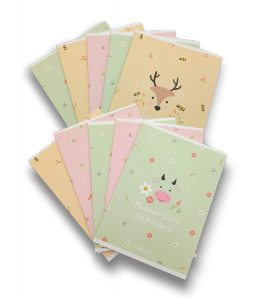 10 x Herlitz Zeszyt A5 Pastel Cute mix dwie linie 16 kartek ZESTAW