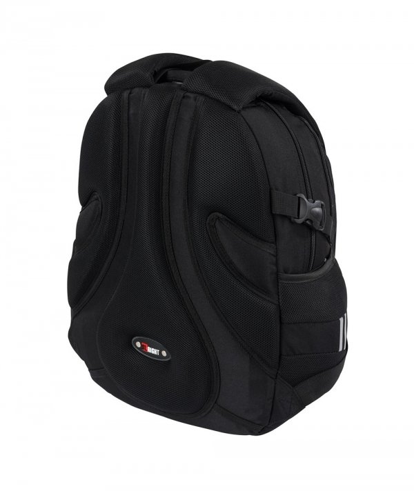 PLECAK SZKOLNY MŁODZIEŻOWY 4 KOMORY ST.RIGHT CZARNY Z ŁAŃCUCHEM X WHITE 3381