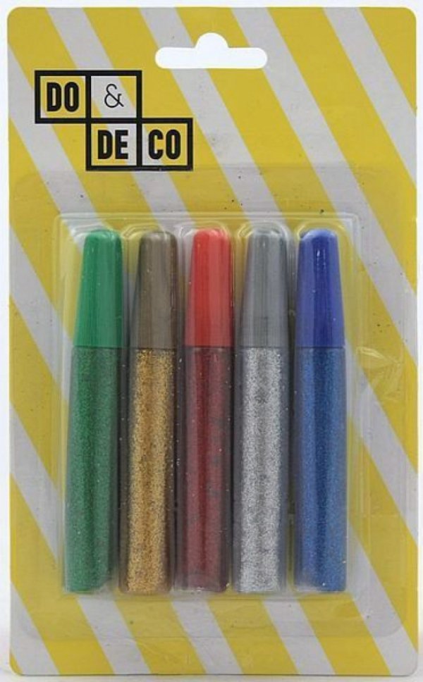 KLEJ BROKATOWY 5x11g ZESTAW 5 KOLORÓW 0196