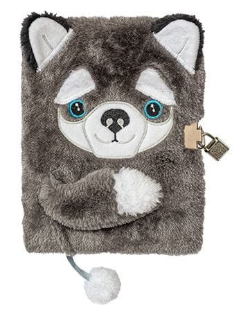Pamiętnik włochacz z kłódką PIESEK HUSKY A5 96 kartek w linie DOG