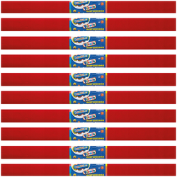 DUŻY ZESTAW DLA PRZEDSZKOLI 10X BIBUŁA 50X200 cm Bambino CZERWONA