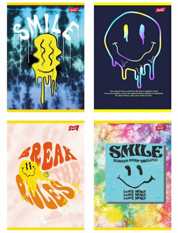 Zeszyt A5 32 kartki krata KEEP SMILING 9966