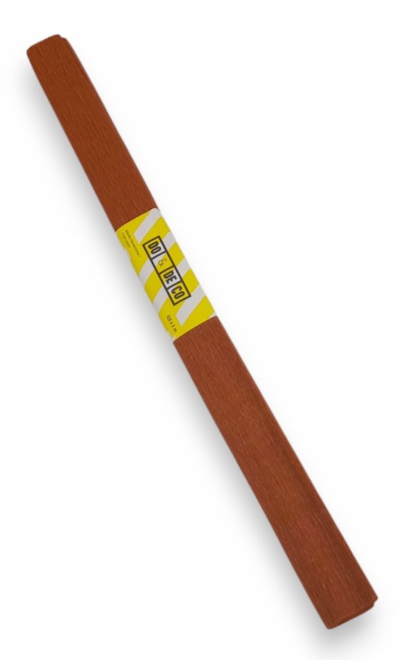 BIBUŁA 50X200 cm MARSZCZONA SZKOLNA DO&amp;DECO BRĄZOWA