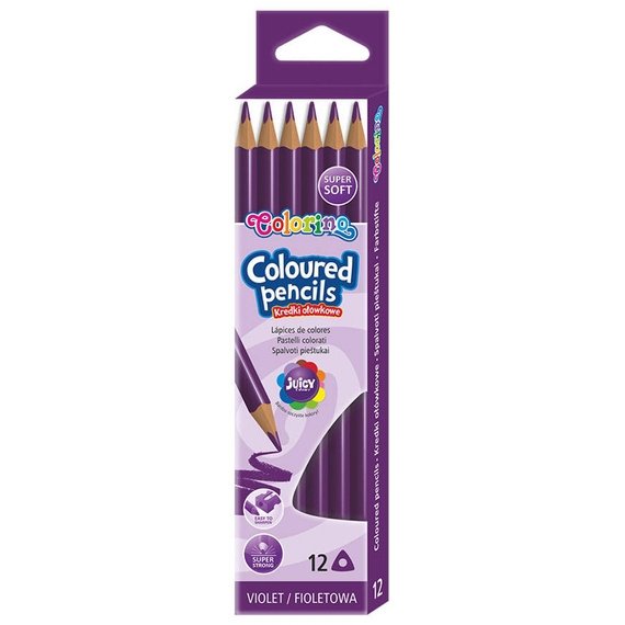 Kredki ołówkowe Colorino 12 szt. FIOLETOWE 6549