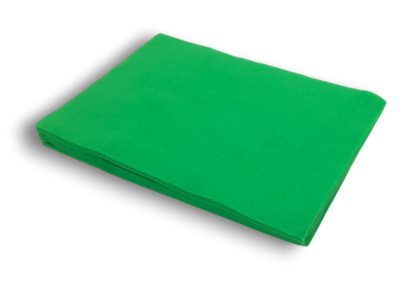 FILC DEKORACYJNY W ARKUSZU ZIELONY MIĘKKI 2mm A4 10 SZTUK