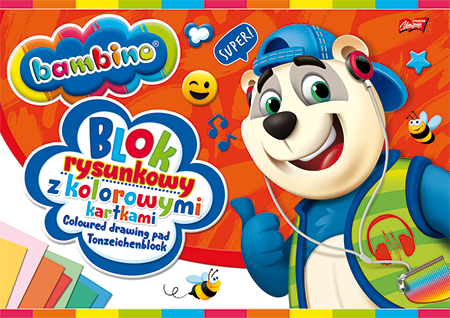 Blok techniczny KOLOROWY A4 10K BAMBINO 1567