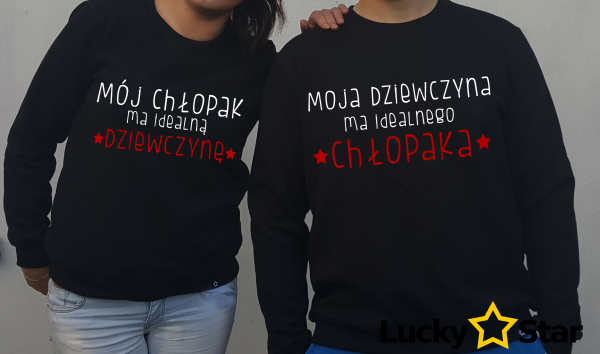 Bluzy dla par Idealny chłopak Idealna dziewczyna