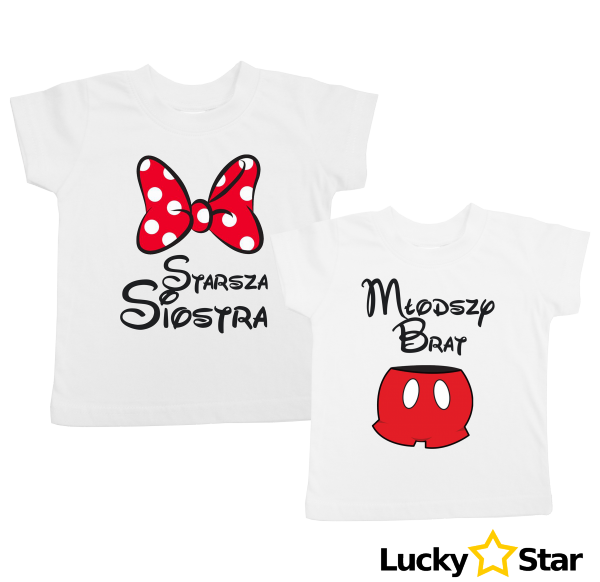 Komplet koszulek Starsza siostra/ młodszy brat 