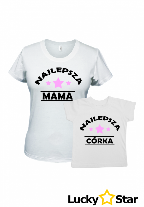 Zestaw koszulek Najlepsza MAMA, CÓRKA