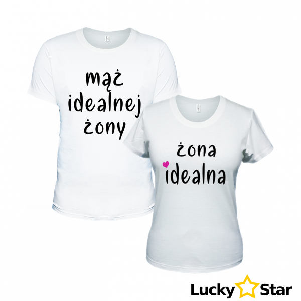Zestaw koszulek dla par Mąż idealnej żony, Żona idealna