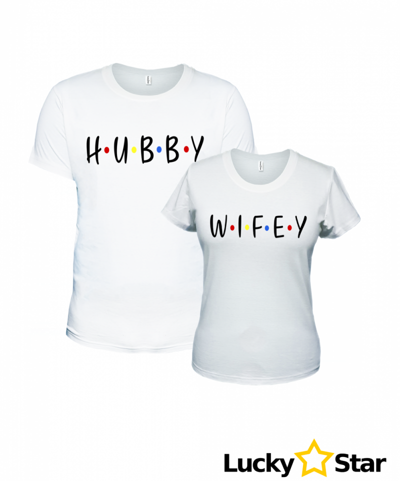 Koszulki dla Par Hubby, Wifey