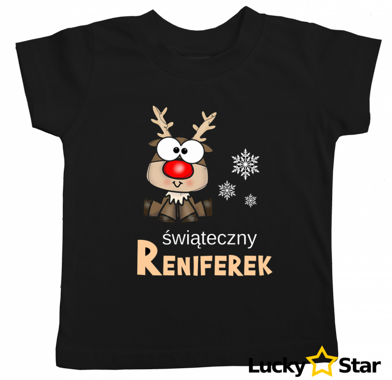 Koszulka świąteczna Boże Narodzenie Świąteczny Reniferek dla chłopca