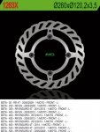 NG1263X TARCZA HAMULCOWA BETA 50/350/400/450/498/5<br />00 RR ENDURO (260X120,2X3,5) (4X8,5MM) 