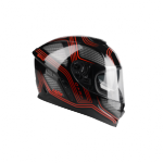 LAZER Kask Integralny RAFALE Darkside Czarny Czerw 