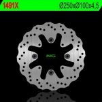 NG1491X TARCZA HAMULCOWA KAWASAKI 650 VULCAN '15 (250X100X4,5) (4X10,5MM) 