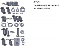 ZESTAW ŚRUB KEITI DO YAMAHA 03-05 YZ 250F/450F ZESTAW ŚRUB KEITI DO YAMAHA 03-05 YZ 250F/450F
