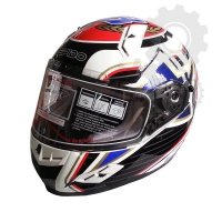 Kask Ispido RACE SV UK biały/czerwony/czarny/niebieski Kask Ispido RACE SV UK biały/czerwony/czarny/niebieski