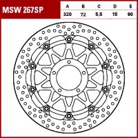 TRW Tarcza hamulcowa MSW267SP DUCATI SCRAMBLER MON TRW Tarcza hamulcowa MSW267SP DUCATI SCRAMBLER MON