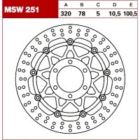 TRW Tarcza hamulcowa MSW251 TRIUMPH SPEED TRIPLE TRW Tarcza hamulcowa MSW251 TRIUMPH SPEED TRIPLE