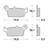 KLOCKI HAMULCOWE KH131 METALICZNE: 21 HONDA: TYŁ CR80/85, CR125/250/500 <2001, XR250/400/600/650, KAWASAKI: TYŁ KX12 MOTO-MAS KLOCKI HAMULCOWE KH131 METALICZNE: 21 HONDA: TYŁ CR80/85, CR125/250/500 <2001, XR250/400/600/650, KAWASAKI: TYŁ KX12 MOTO-MAS