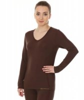 Brubeck LS12910 Koszulka damska długi rękaw COMFORT NIGHT czekoladowy Brubeck LS12910 Koszulka damska długi rękaw COMFORT NIGHT czekoladowy