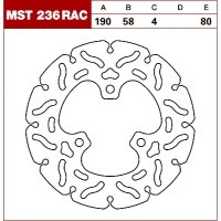 TRW Tarcza hamulcowa MST236RAC YAMAHA APRILIA GIL TRW Tarcza hamulcowa MST236RAC YAMAHA APRILIA GIL