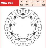 TRW Tarcza hamulcowa TRW MSW276 TRIUMF SPRINT 1050 TRW Tarcza hamulcowa TRW MSW276 TRIUMF SPRINT 1050