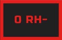 REBELHORN ODZNAKA NA RZEP GRUPA KRWI 0 RH- BLA/RED REBELHORN ODZNAKA NA RZEP GRUPA KRWI 0 RH- BLA/RED