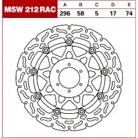 TRW Tarcza hamulcowa MSW212RAC HONDA VTR CBR CB 40 TRW Tarcza hamulcowa MSW212RAC HONDA VTR CBR CB 40