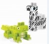 Baby Blocks Safari  krokodyl i zebra WADER 41501