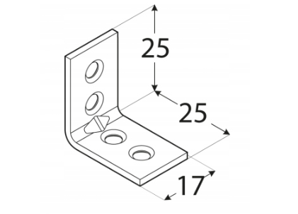 KĄTOWNIK WASKI  25 X 25 X 17 OP.50 SZT