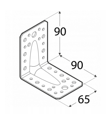 KĄTOWNIK Z PRZETŁOCZENIEM  90 X 90 X 65 KP1