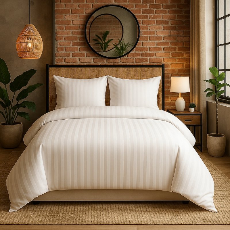 POŚCIEL 160x200 HOTELOWA 100% GRUBA BAWEŁNA SATYNOWA ADAMASZEK BIAŁY