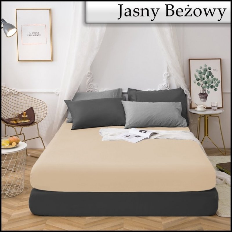 PRZEŚCIERADŁO BAWEŁNIANE Z GUMKĄ 160X200 FASHION