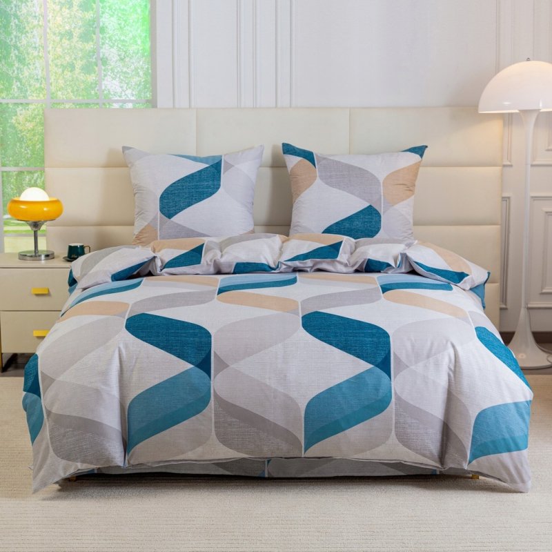 POŚCIEL 200x220 BAWEŁNA KOMPLET POŚCIELI BAWEŁNIANEJ + 2 POSZEWKI A-3042