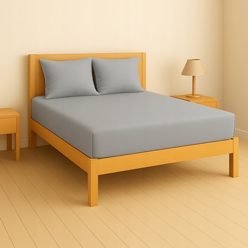 PRZEŚCIERADŁO Z GUMKĄ 180x200 SZARY MATERAC ZAKŁADKA DO 25 CM