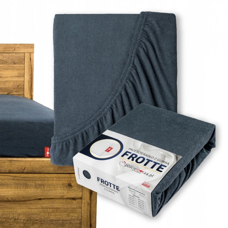 Prześcieradło FROTTE z Gumką 120x200 Bawełna Czesana Bok 30 cm Różne Kolory (WYBIERZ)