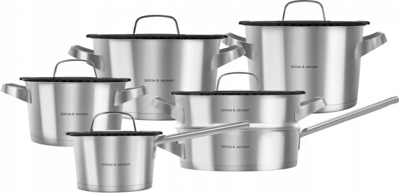 Zestaw garnków GÖTZE & JENSEN Denver CS701 11 elementów komplet