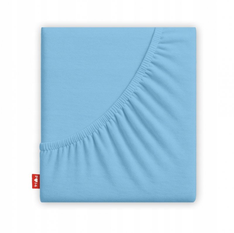 Prześcieradło 160x200 z Gumką GRUBA Bawełna Premium Bok 30 cm Błękitny