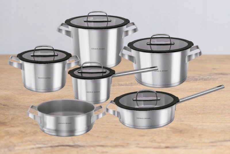 Zestaw garnków GÖTZE & JENSEN Denver CS701 11 elementów komplet
