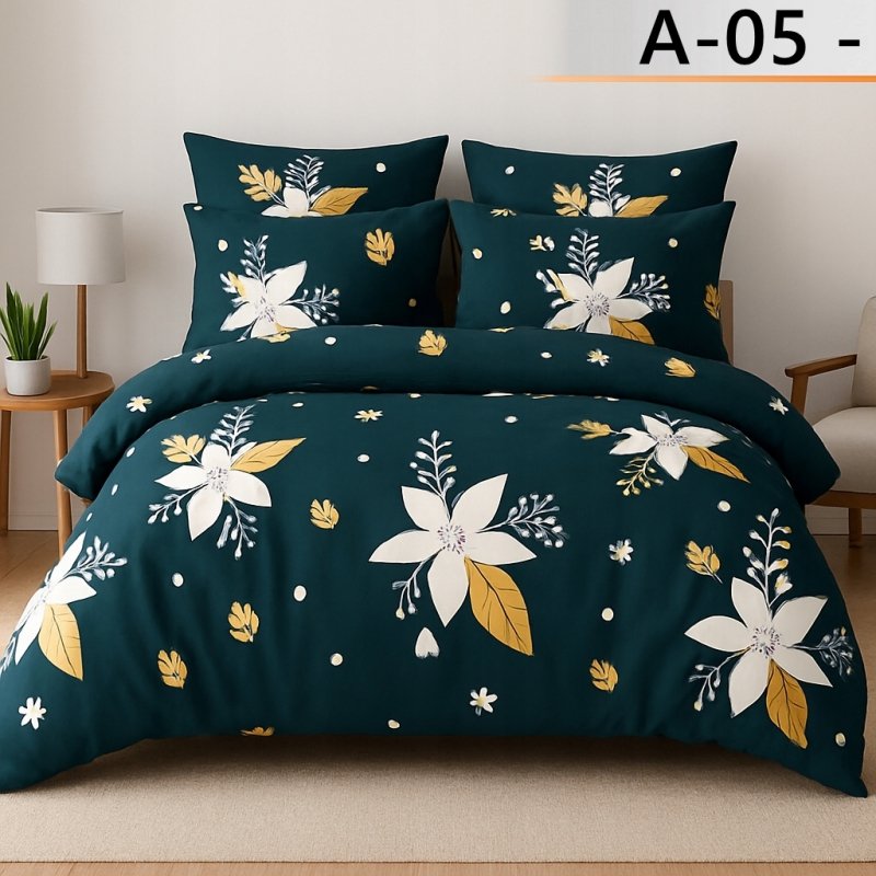 POŚCIEL 160x200 BAWEŁNA KOMPLET POŚCIELI BAWEŁNIANEJ + 2 POSZEWKI WZÓR A-05