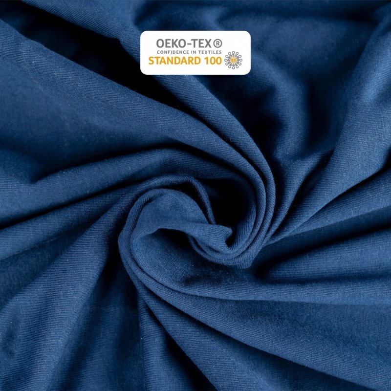 Prześcieradło 90x200 z Gumką GRUBA Bawełna Premium Bok 30 cm Granatowy