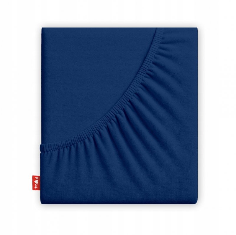 Prześcieradło 90x200 z Gumką GRUBA Bawełna Premium Bok 30 cm Granatowy