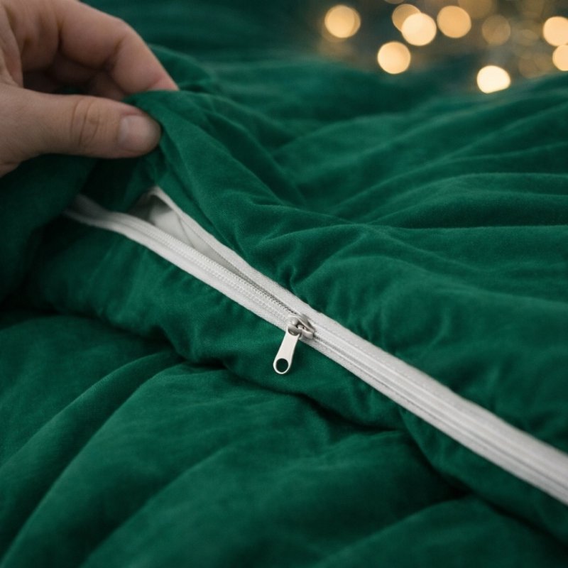 POŚCIEL 160x200 Z FALBANĄ ZIELEŃ KOMPLET 3 CZĘŚCIOWY KOLOR BUTELKOWA